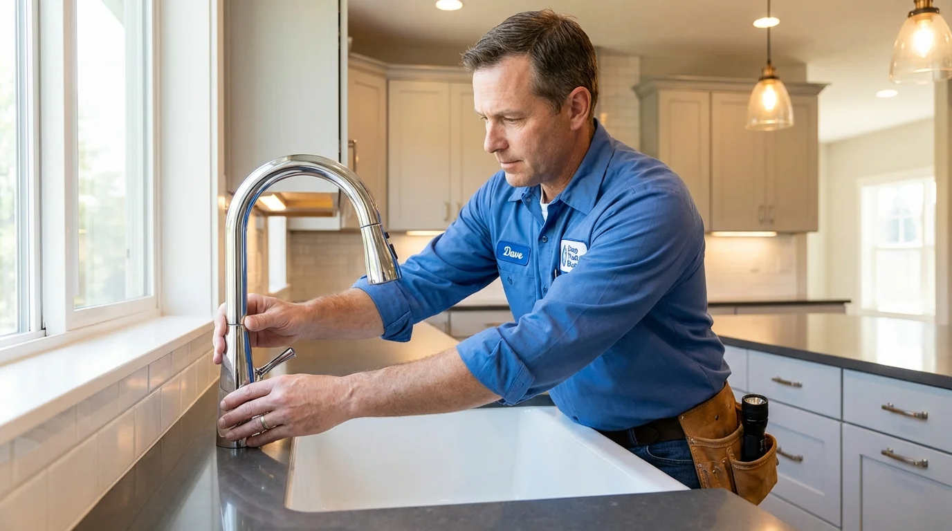 Kitchen faucet installation by Johns Plumbing LLC in Wofford Heights